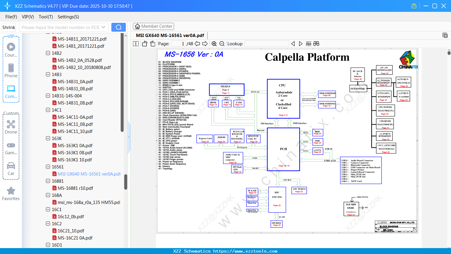 Laptop MSI GX640 MS-16561 Ver0A